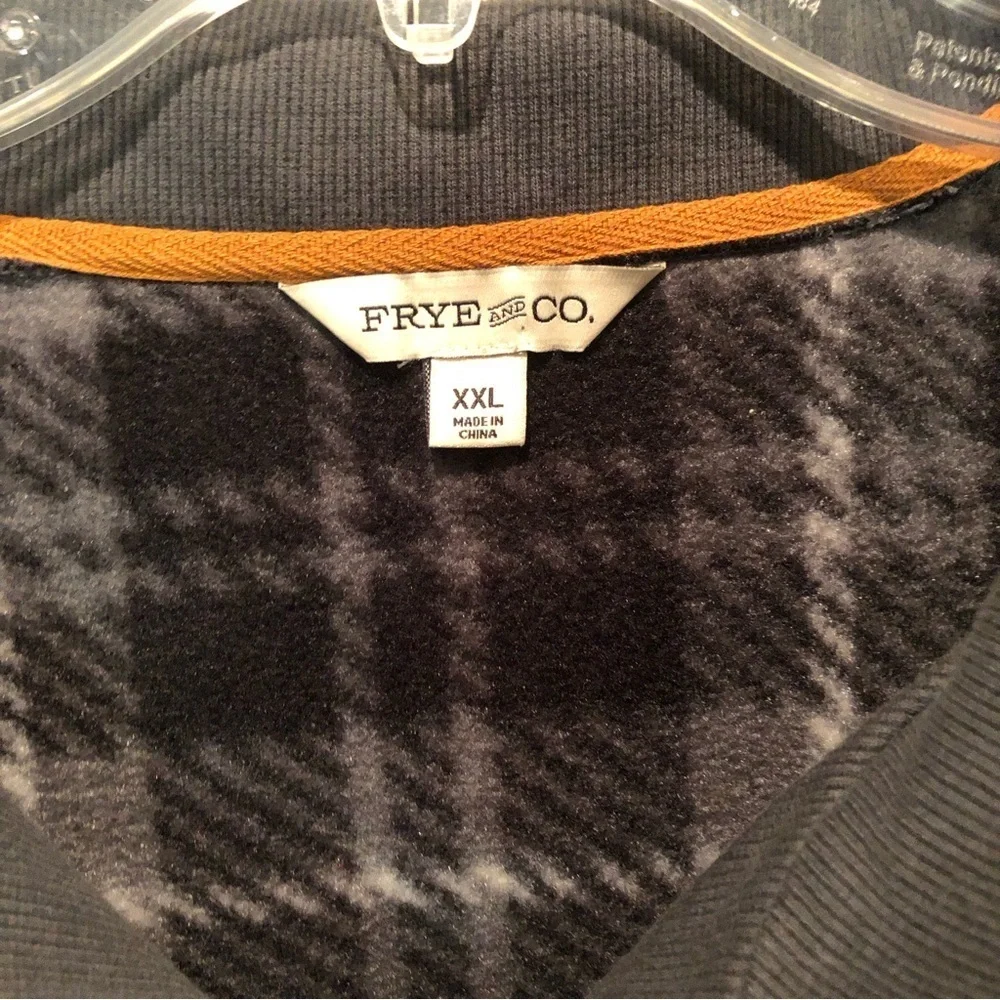 FRYE AND CO. 1/4 zip plaid Fleece Jacket- Size XXL